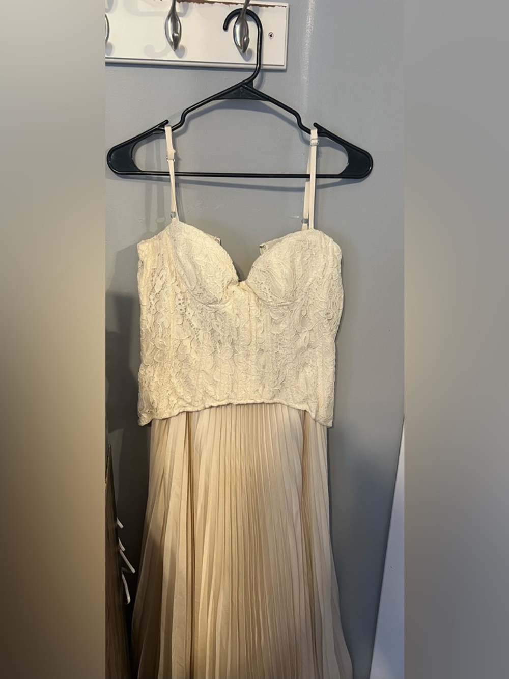 Fashion Nova Daniella Lace Corset Pleated Maxi Dress Size Small